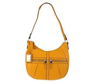 Tignanello Glove Leather Hobo Bag with Front Zipper Pockets — 