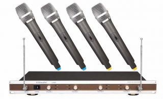  VHF 4 Channel Wireless Microphone System with ONLY 3 Microphones