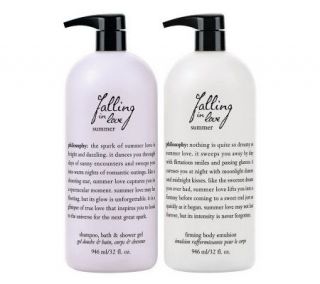 philosophy supersize summer scents 32oz shower gel & lotion duo