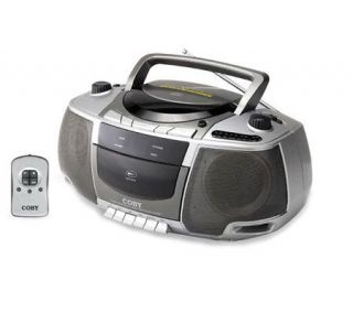 Coby CXCD250 Portable CD/Radio/Cassette with Remote Control — 