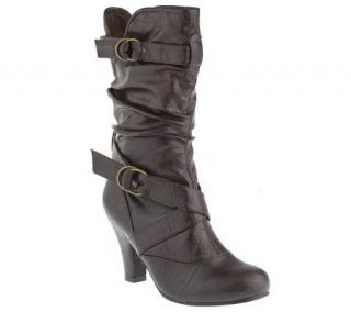 Rialto Pull on Scrunch Boots w/Belted Straps —