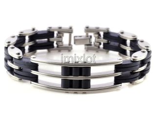  Silver Stainless Steel Bracelet Link Chain Wristband Gift 8 5