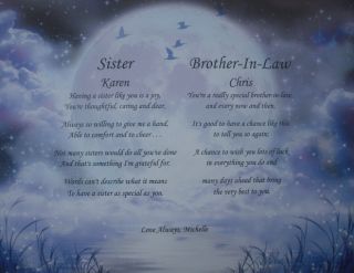 Sister Brother in Law Personalized Poems Thoughtful Christmas Card