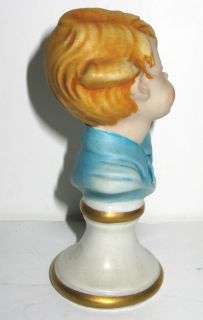 Vintage Capodimonte Character Doll Boy 4 Bust Cortese