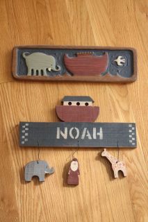 2 Noahs Ark Wooden Decorations by Chicken Creek