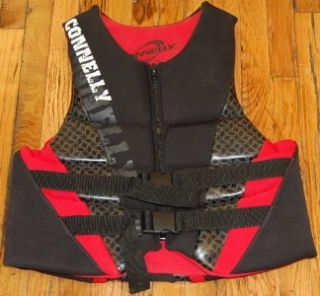 connelly xxl black and red life jacket