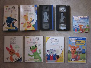 Lot of Baby Einstein DVDs and VHS tapes