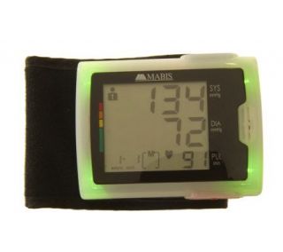 Mabis Wrist Blood Pressure Monitor w/Color WHO Indicator —