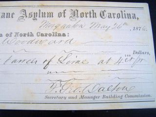 Confederate Colonel Thomas George Walton Signed Check
