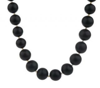 Joan Rivers Bold Black Beaded 40 Necklace w/3 Extender —