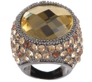 Joan Rivers Celebrity Roast Crystal Cocktail Ring —