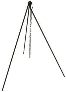 Bayou Classic 7485 Tripod Stand with Chain and Bag Cast Iron New