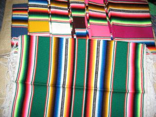 Placemats Set of TWO Mexican Woven Colorful Zarapes Choose ONE Color