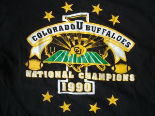 Colorado Buffaloes CU Buffs Football National Champions 1990 T Shirt