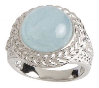 Sterling Milky Aquamarine & Diamond Accent Ring —