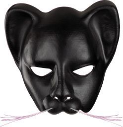 Black Jaguar Cat Animal Halloween Costume Face Mask