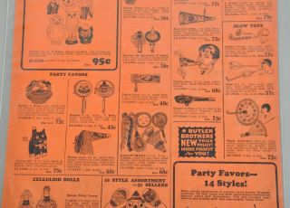 Vintage Butler Bros Catalog Wholesale Halloween Ad