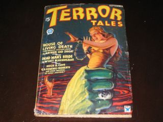 TERROR TALES VOL 1 1 SEPTEMBER 1934 FIRST ISSUE CLASSIC COVER