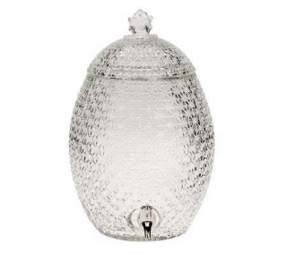 Oval Shaped Faceted Glass Beverage Dispenser by Valerie   H194837