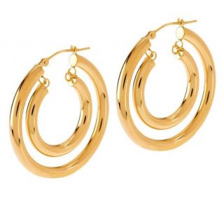 EternaGold Bold Polished Double Hoop Earrings 14K Gold   J272242