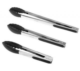 Prepology 3 piece Magic Tong Set with Silicone Accents   K37743