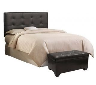 Home Reflections Bonded Leather Queen Headboard& Bench   H350947