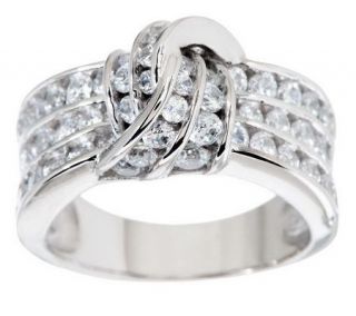 Epiphany Diamonique Round Channel Set Knot Ring —