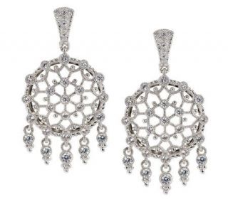 Judith Ripka Sunlace 2.1ct Diamonique Sterling Earrings —