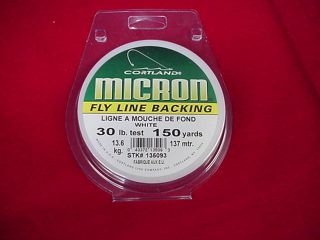 Cortland Fly Line Backing 30lb Micron White 150 Yds