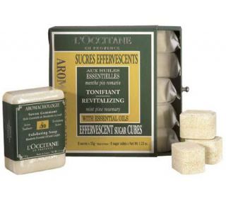 LOccitane Effervescent Bath Sugar Cubes and Mandarin Soap —
