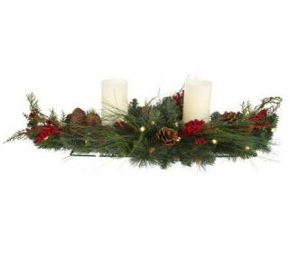 BethlehemLights BatteryOperated 36DoubleCandle Centerpiece with Timer 