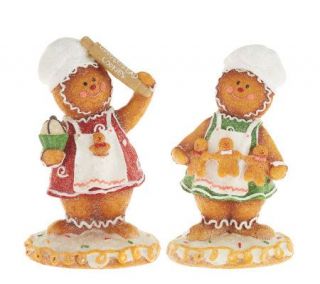 Set of 2 Sugared Gingerbread Children by Valerie —