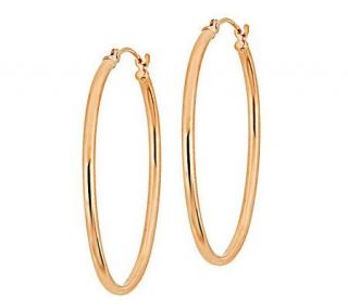 EternaGold 1 1/4 Polished Oval Hoop Earrings 14K Gold   J273245