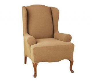 Sure Fit Stretch Lattice Wing Chair Furniture Cover —