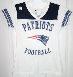  New England Patriots Womens Team Touch Burnout II V Neck Shirt