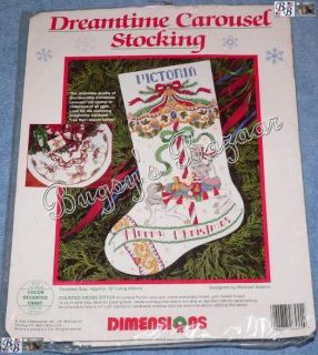   DREAMTIME CAROUSEL STOCKING Counted Cross Stitch Christmas Kit