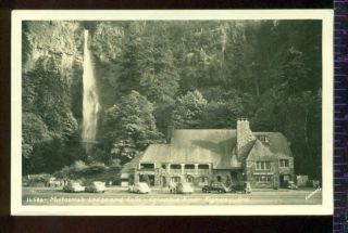 RPPC Multnomah Lodge Falls Oregon Vintage Postcard