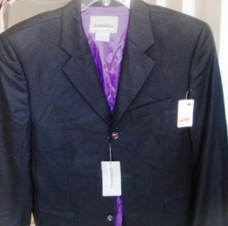 Conwell Brand Men 42 R Black Sportcoat Wool Blend Original Tag $ 95