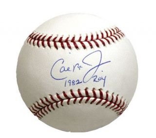 Cal Ripken, Jr. Autograph Baseball with 1982 ROY Inscription