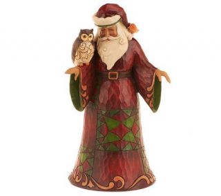 Jim Shore Heartwood Creek Santa with Owl Figurine   H197849