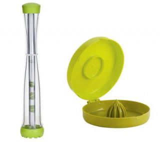 Trudeau Mojito Muddler with Glass Rimmer and Reamer Set —