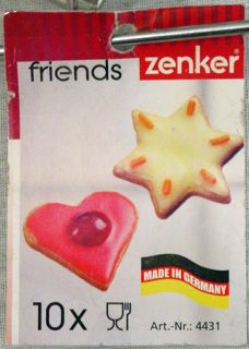 Zenker 10 Cookie Cutters on A Triangle Holder New with Tags