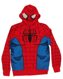 Marvel Comics Spiderman Adult Costume Hoodie Hooded Sweatshirt