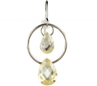 Diamonique 6.50 ct tw Canary Briolette Earrings, 14K —