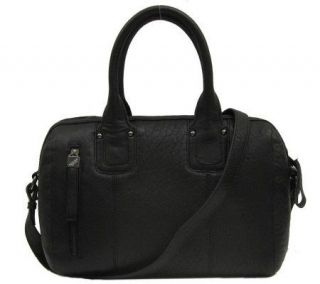 Perlina Cynthia Leather Barrel Satchel Handbag   A325450