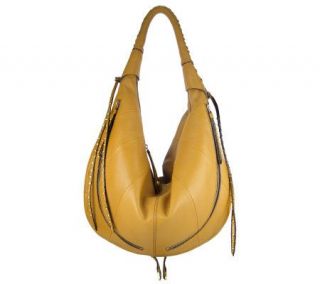 orYANY Leather Multi Zipper Hobo Bag with Tassels —