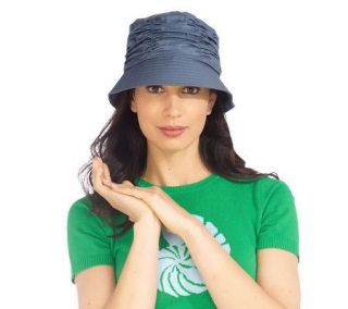 Isaac Mizrahi Live Bucket Hat with Ruching Detail —