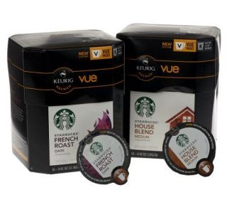 Starbucks 32 Vue Packs House Blend & French Roast by Keurig — 