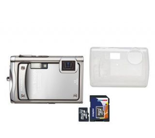 Olympus Stylus Tough8000 12MP Silver Camera, Case, 2GB SD Card
