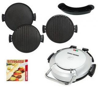 George Foreman 360 Grill w/ 2 Removable Grill Plates, Bake Pan 